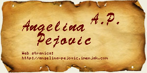 Angelina Pejović vizit kartica